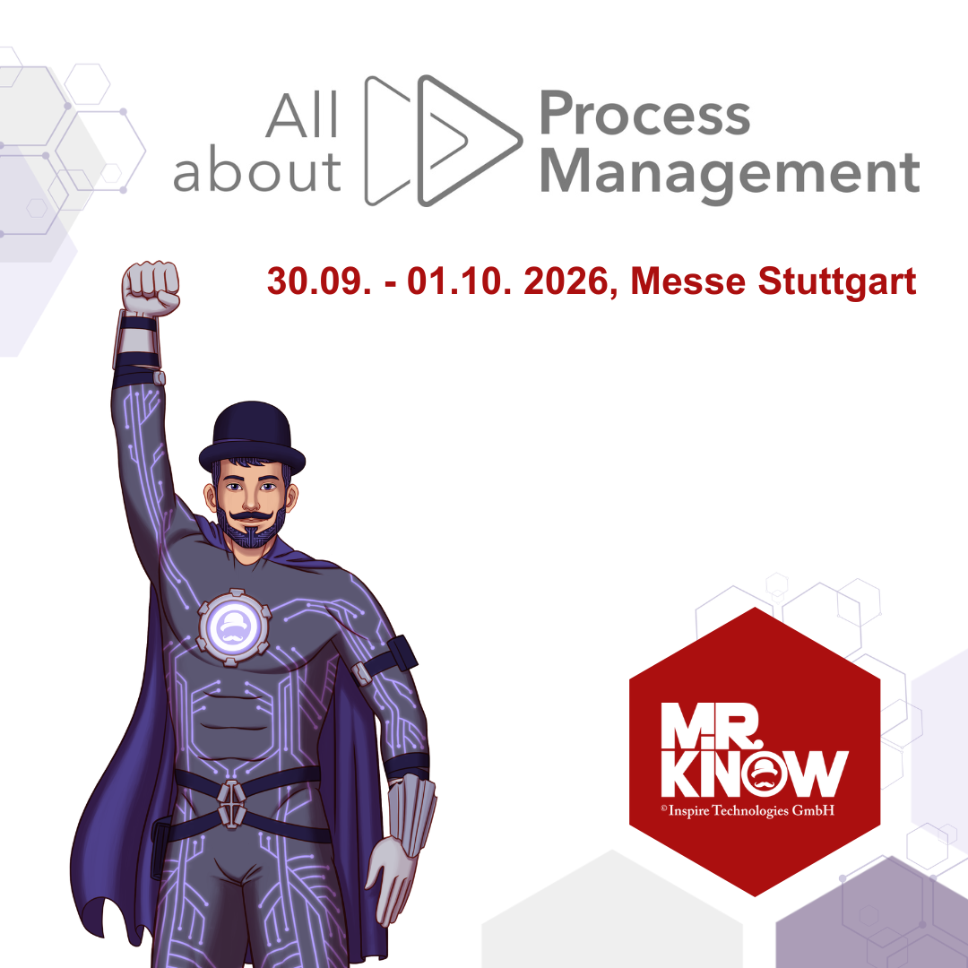 MR.KNOW auf der All about Process Management vom 30.09. bis 01.10.2026 in der Messe Stuttgart – Stand ICS11