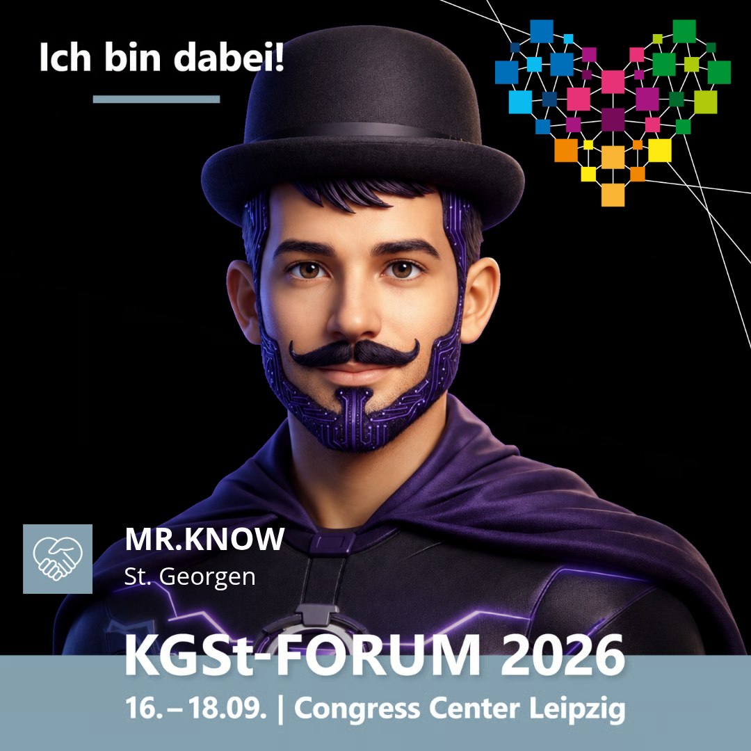 KGSt-FORUM 2026 in Leipzig – MR.KNOW in Halle 1, Stand B37